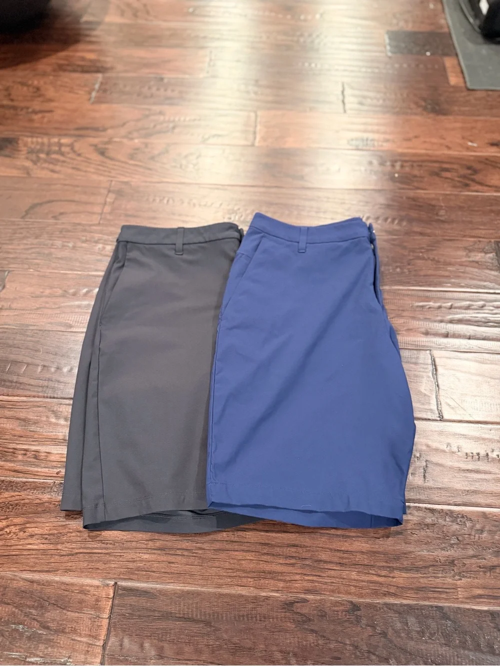 lululemon athletica Men's Flat Front Shorts - Black and Navy Blue